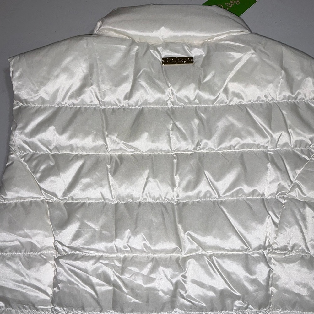 Lilly Pulitzer NWT Layli Masterpiece Puffer Gold Desert Palm Graphic $278 - Picture 12 of 16